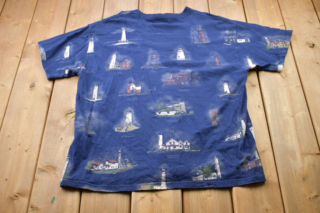 Vintage 1990s Lighthouse Graphic T-Shirt
