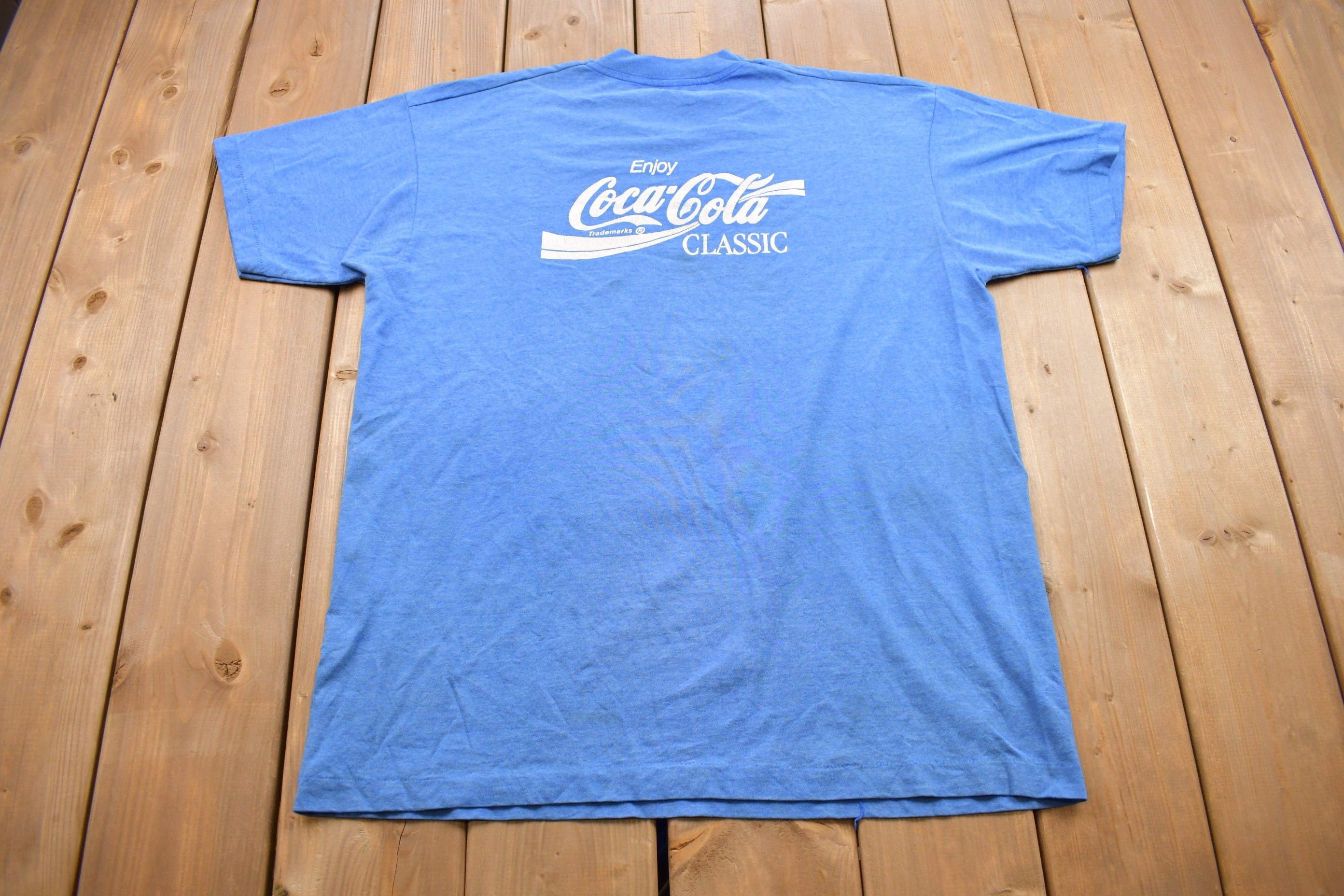 Vintage 1990s "Making strides Against  Cancer" Coca Cola Graphic T Shirt