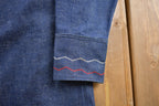 Vintage 1960s Floral Embroidered Denim Jean Jacket
