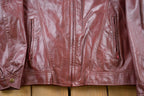 Vintage 1990s London Fog Leather Biker Jacket