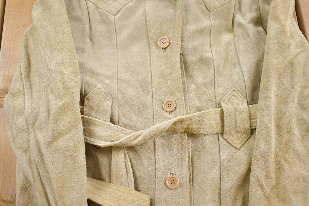 Vintage 1990s Le Soleil Suede Leather Jacket  Fall Outerwear  Leather Coat  Winter Outerwear  Streetwear Fashion  Suede Jacket