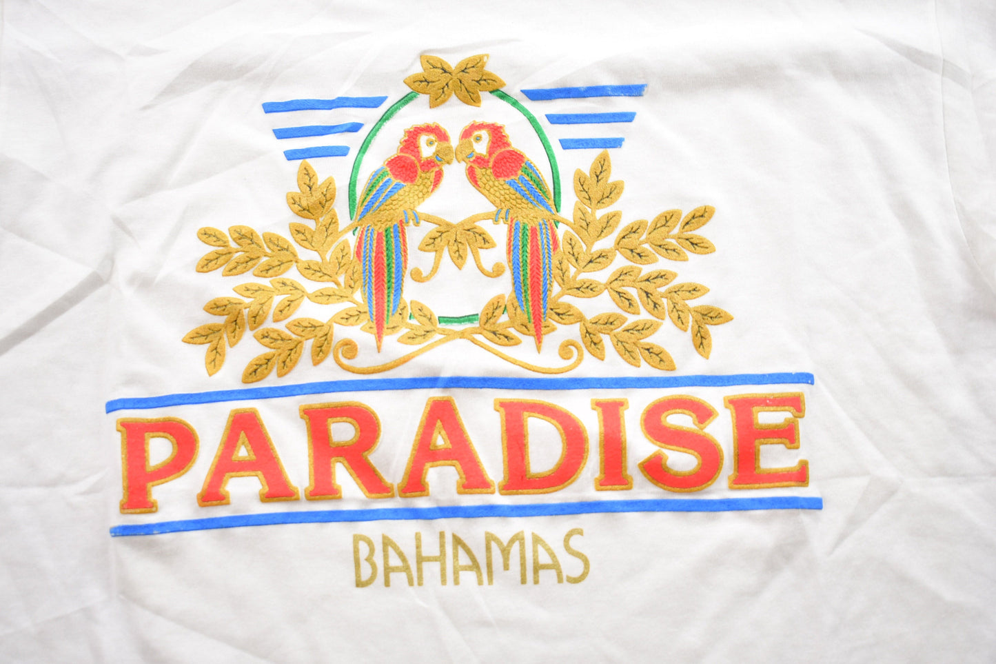 Vintage 1990s Bahamas Paradise Graphic T-Shirt /  80s / 90s / Streetwear Fashion / Made In USA / Vacation Tee / Travel & Tourism