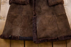 Vintage 1970s Brown Full Length Shearling Jacket