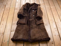 Vintage 1970s Brown Full Length Shearling Jacket
