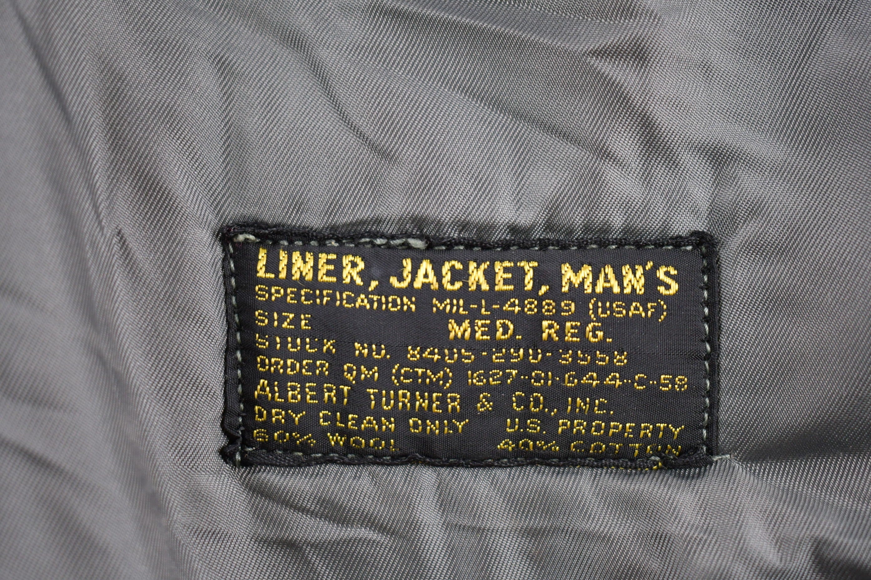 Vintage 1958 Military Reversible Liner Jacket