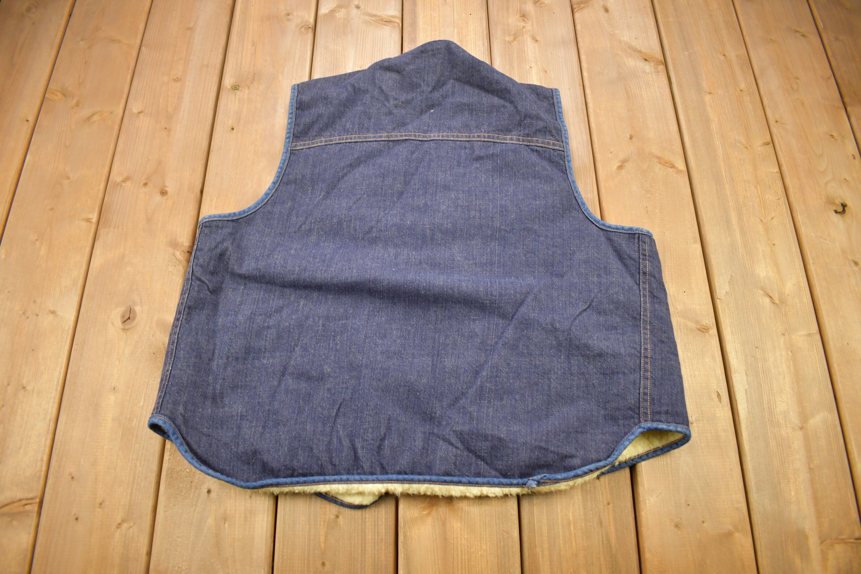 Vintage 1980s Carhartt Sherpa Lined Denim Work Vest Vintage Workwear