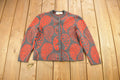 Vintage 1960s Paisley Graphic Knitted Cardigan Sweater