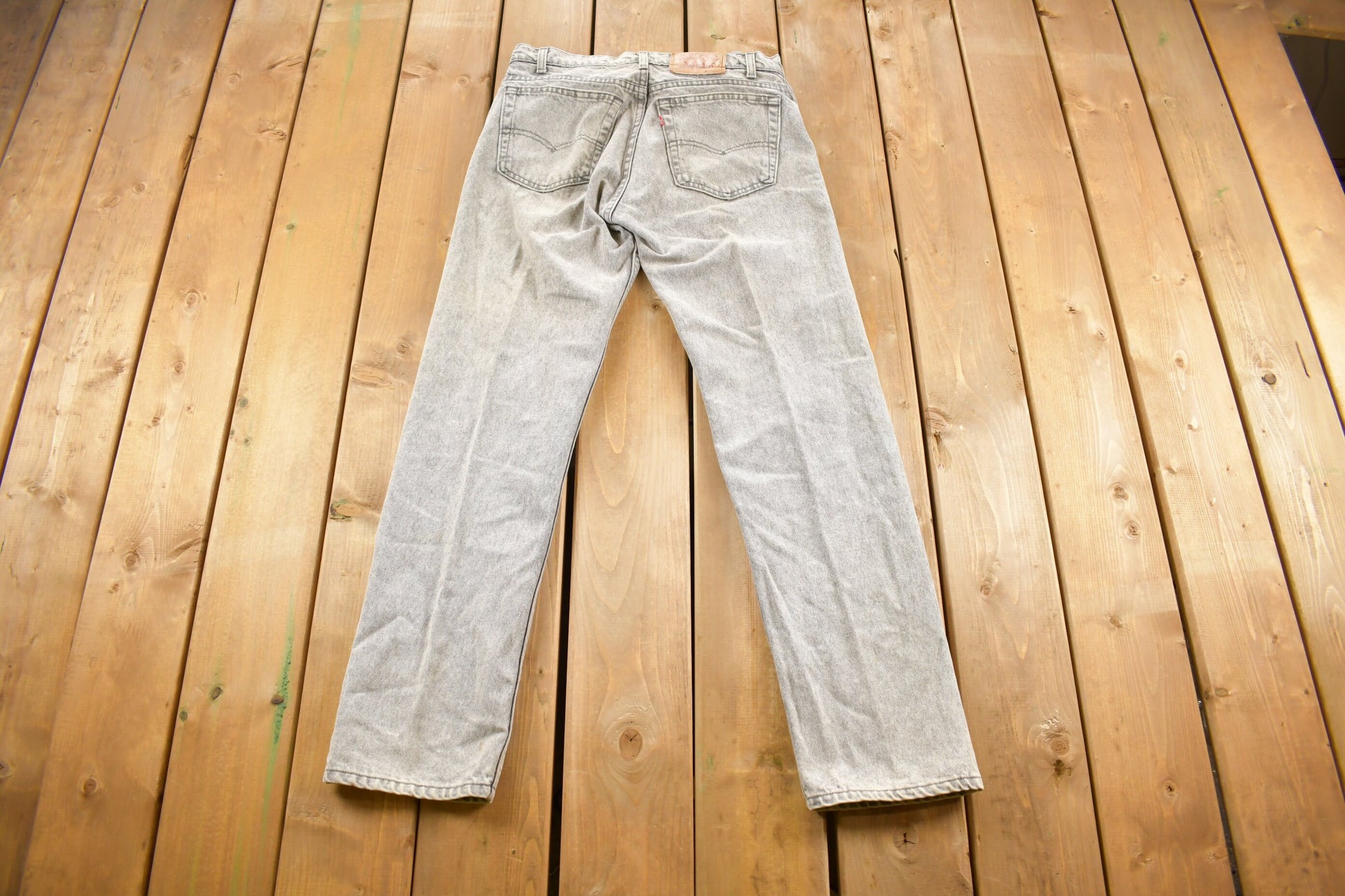 Vintage 1990s Levi's Red Tab Light Grey Denim Jeans Size 31 x 30