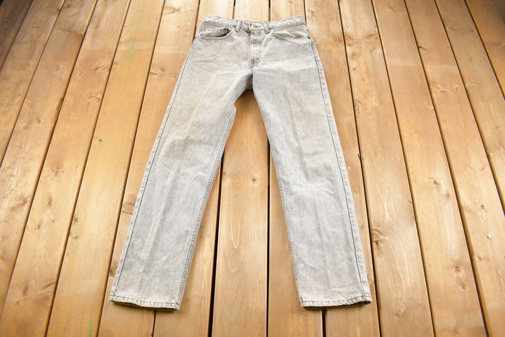 Vintage 1990s Levi's Red Tab Light Grey Denim Jeans Size 31 x 30
