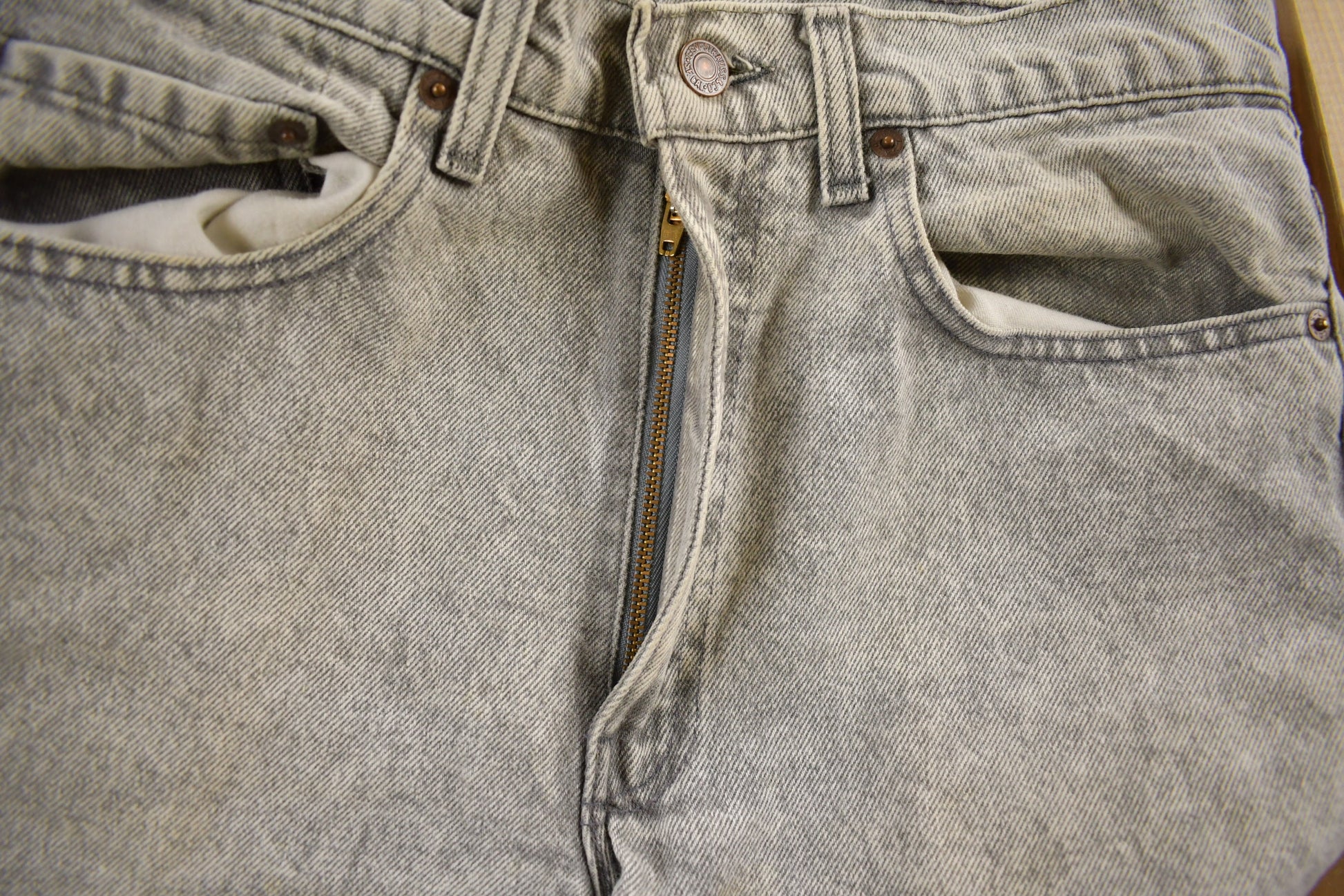 Vintage 1990s Levi's Red Tab Light Grey Denim Jeans Size 31 x 30