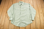 Vintage 1950s Flying Cross Perma Press Broadcloth Blank Button Up Shirt