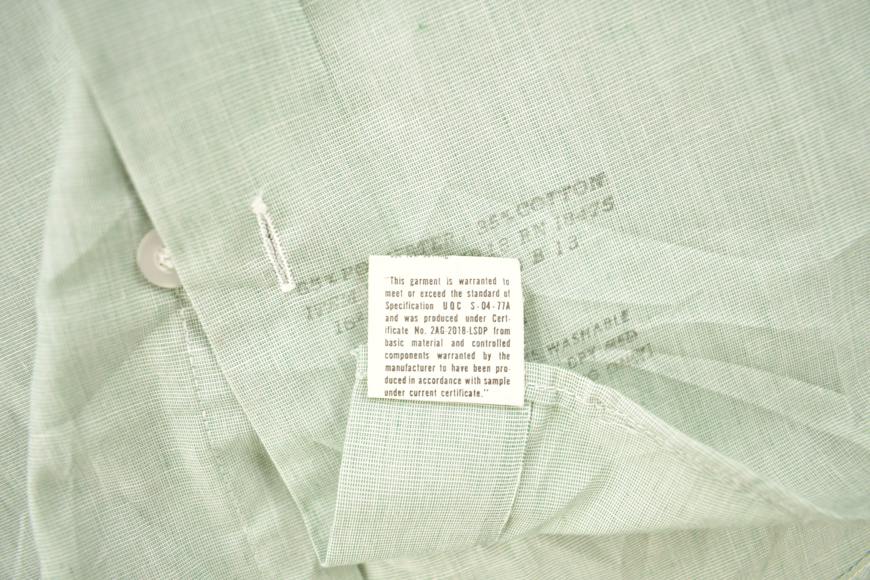 Vintage 1950s Flying Cross Perma Press Broadcloth Blank Button Up Shirt