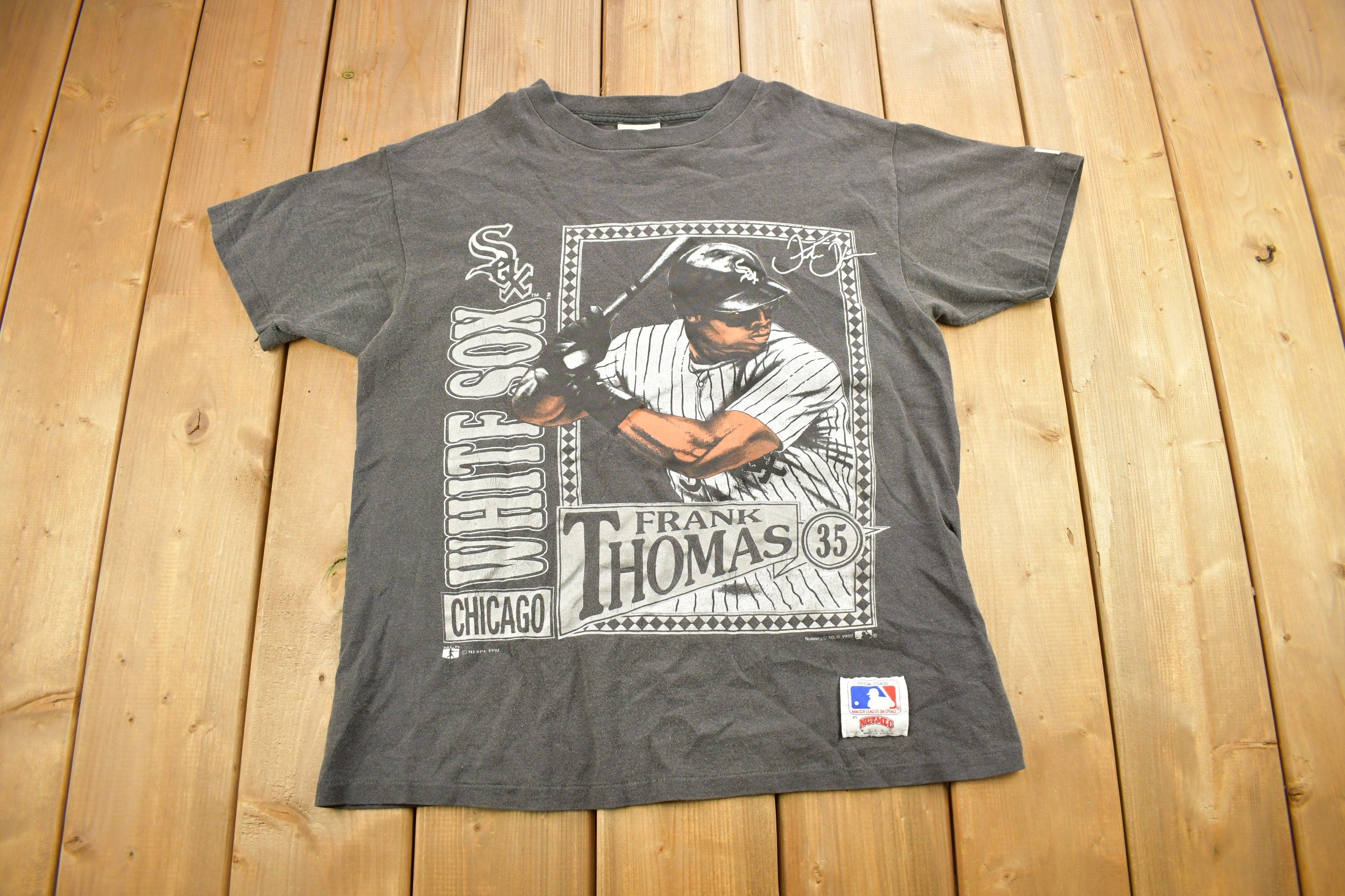 Vintage 1992 Frank Thomas Chicago White Sox MLB Nutmeg T-Shirt
