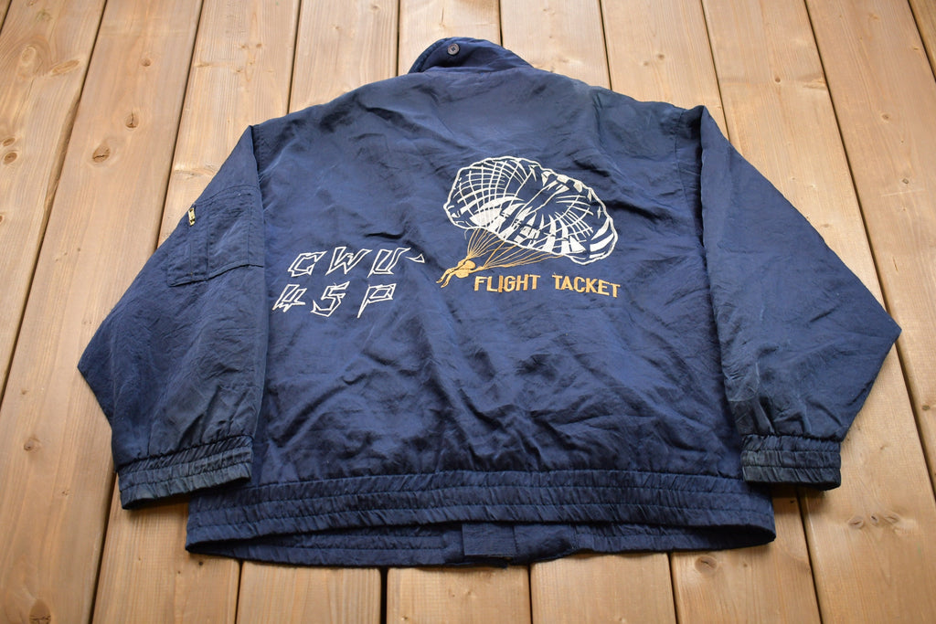 Vintage 1990s Junk Girl Flight Jacket  Flight Coat  Athletic Spring Summer Sportswear  Streetwear  Athleisure  Windbreaker