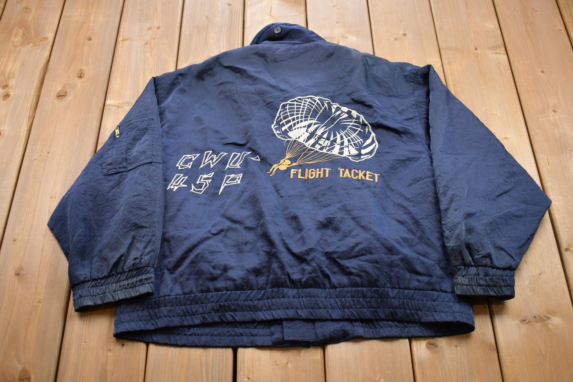 Vintage 1990s Junk Girl Flight Jacket  Flight Coat  Athletic Spring Summer Sportswear  Streetwear  Athleisure  Windbreaker