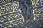 Vintage 1990s 100% Wool Henley Knit Sweater