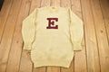 Vintage 1940s 100% Wool Collegiate Knit Crewneck Sweater