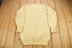 Vintage 1940s 100% Wool Collegiate Knit Crewneck Sweater