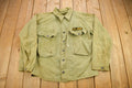 Vintage 1940s US Army Military Green Button Up Shirt