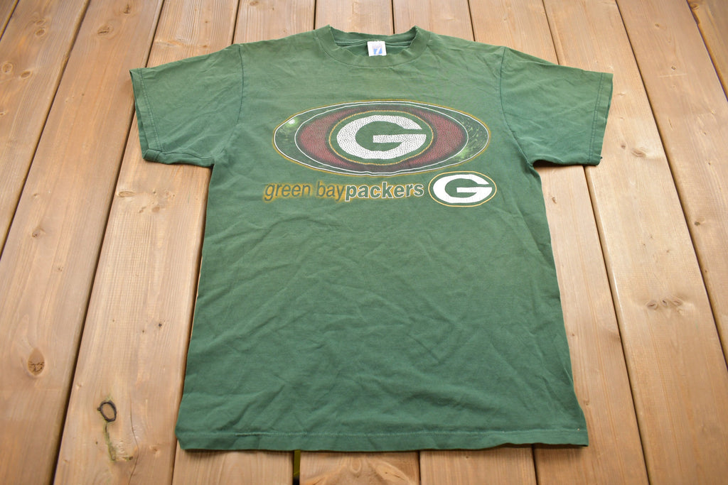 Vintage 1990s Logo 7 Green Bay Packers Graphic T Shirt