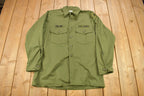 Vintage 1960s US Army Military "Ebling" Button Up Shirt