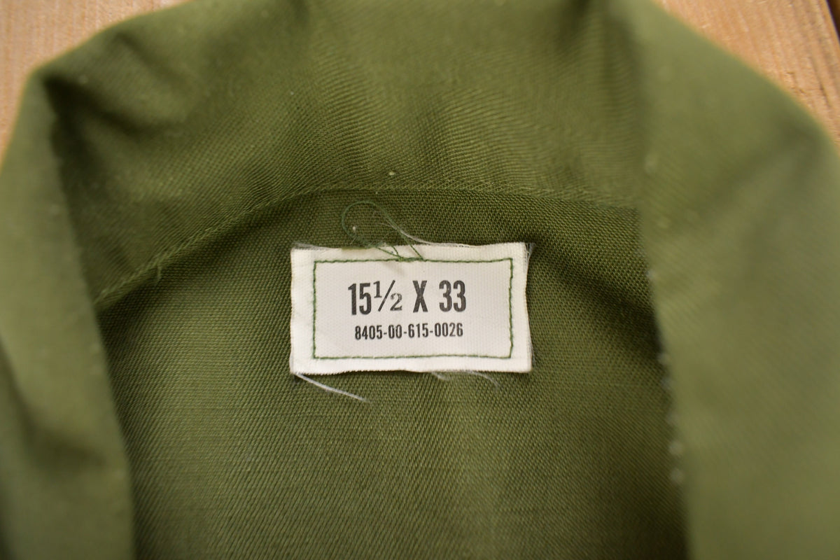 Vintage 1960s US Army Military "Ebling" Button Up Shirt