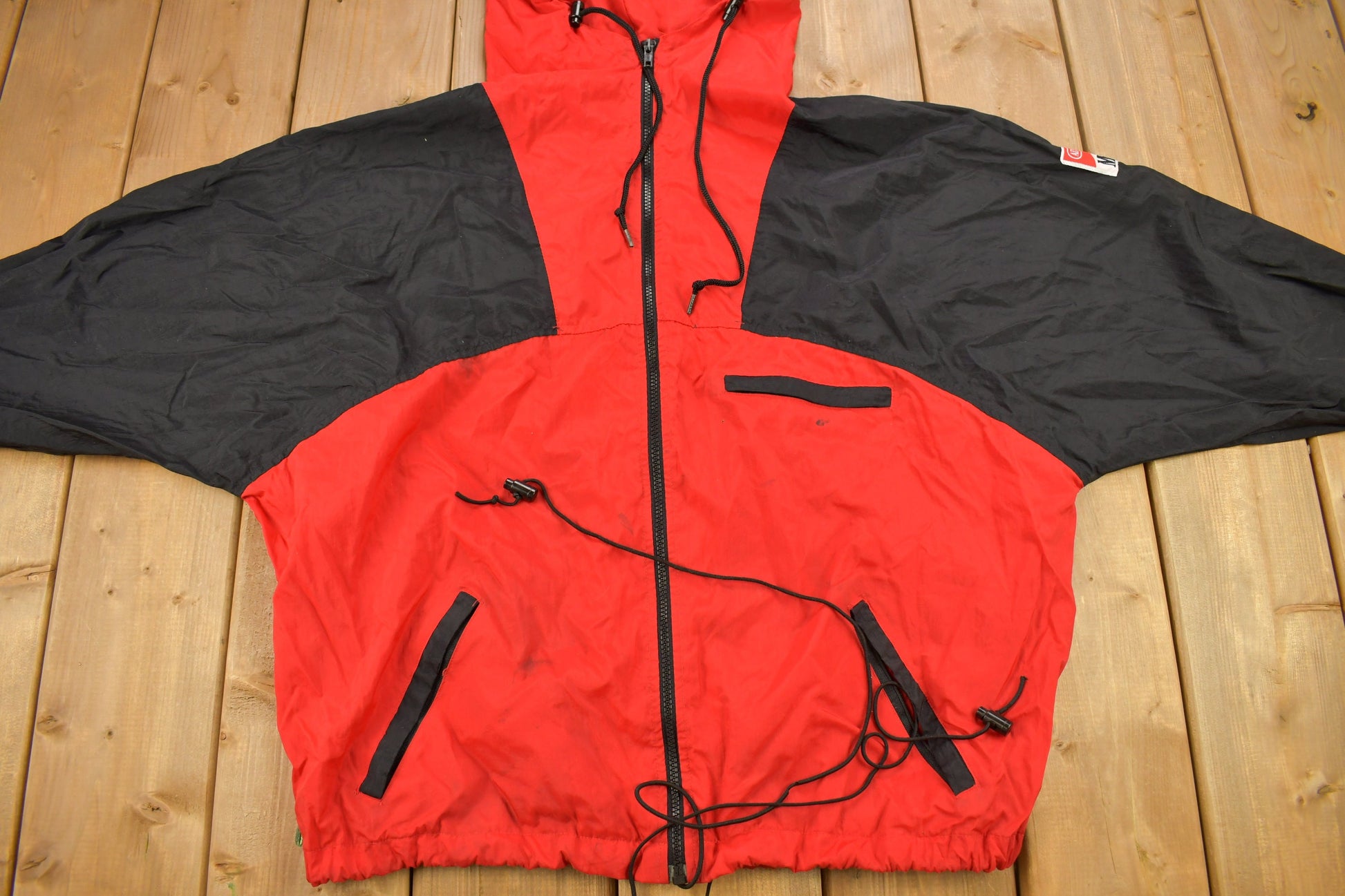 Vintage 1990s Marlboro Adventure Team Color Block Windbreaker Jacket