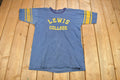 Vintage 1960s Fort Lewis College Collegiate Jersey T-Shirt