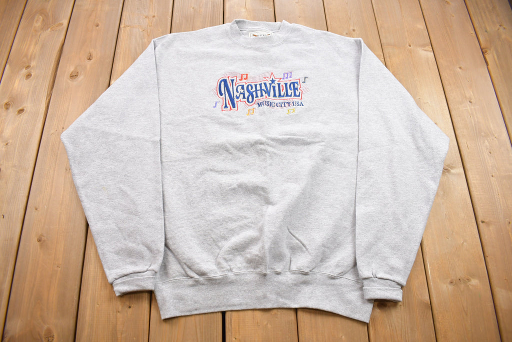 Vintage 1990s Oarsman Nashville USA Music City Crewneck Sweatshirt