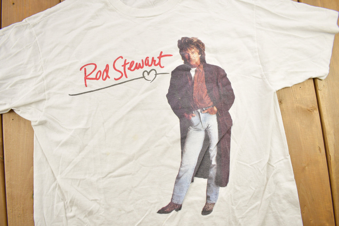 Vintage 1992 Rod Stewart Vagabond Heart Tour Band T-shirt / Band Tee / Single Stitch / Made in USA / Music Promo / Premium Vintage