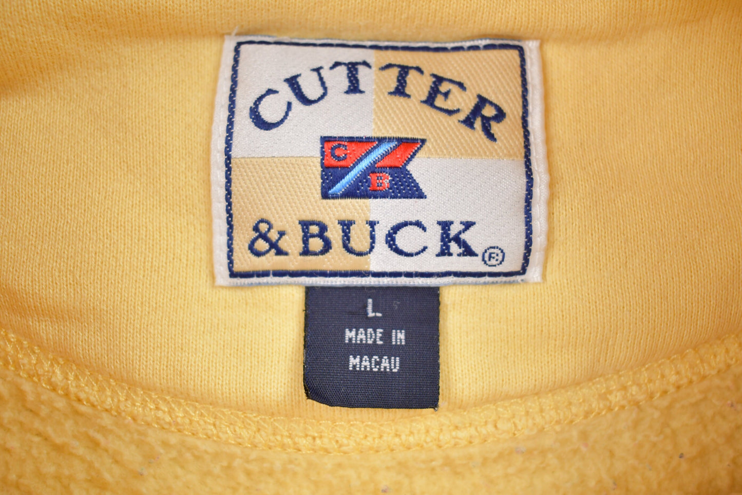 Vintage 1990s Cutter and Buck Ringer Crewneck Sweatshirt / Stained / 90s Crewneck / Essential / Streetwear / 90s