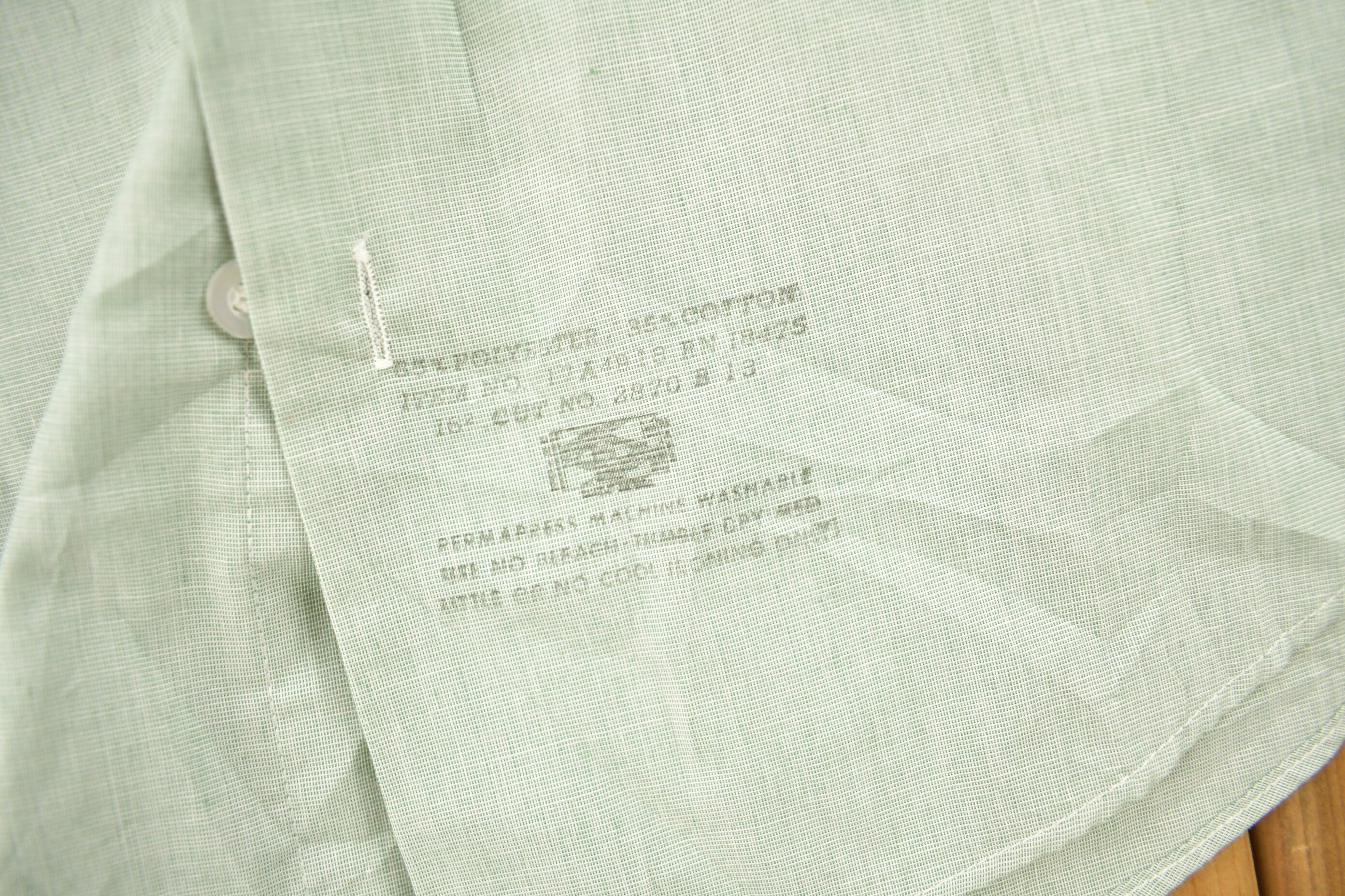 Vintage 1950s Flying Cross Perma Press Broadcloth Blank Button Up Shirt