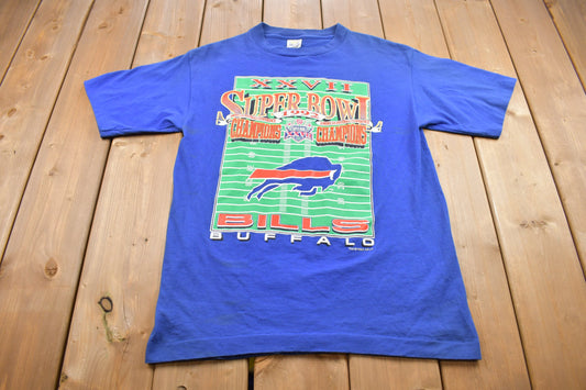 Vintage 1992 Buffalo Bills Super Bowl Champions T Shirt / Vintage T Shirt / Rare Sports Vintage / Streetwear / Single Stitch / Made In USA