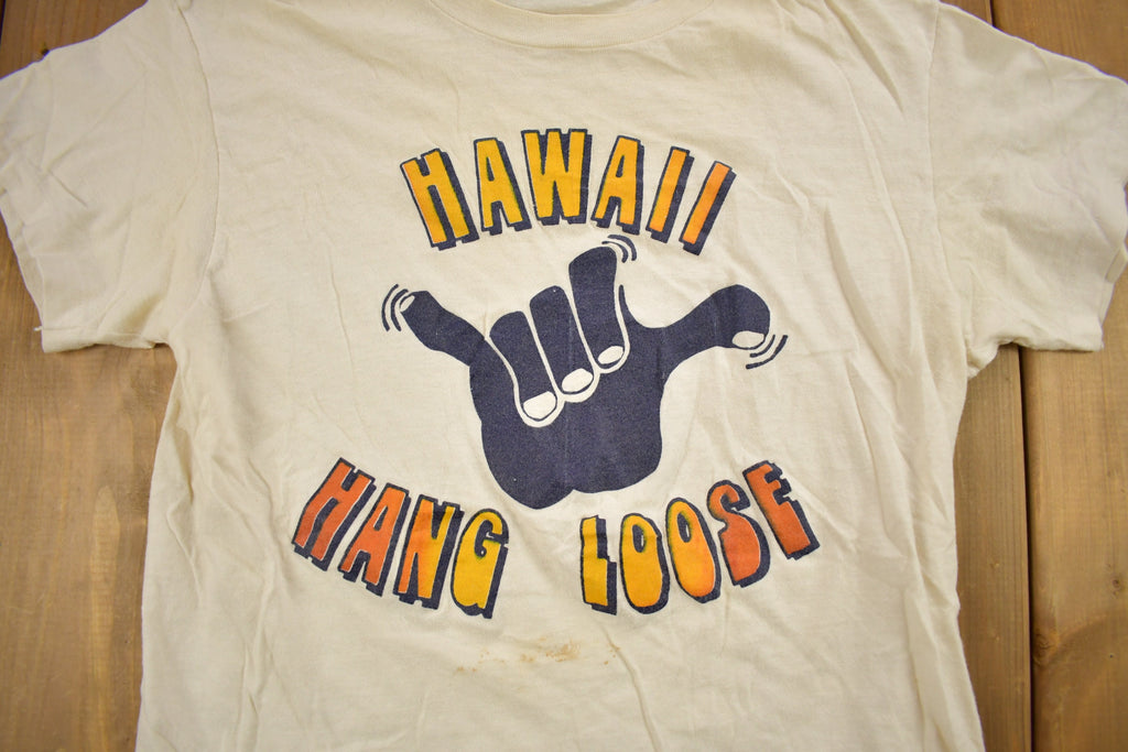 Vintage 1970s Hawaii Hang Loose Souvenir T Shirt