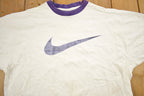 Vintage 1990s Nike Big Swoosh Graphic Ringer T-Shirt