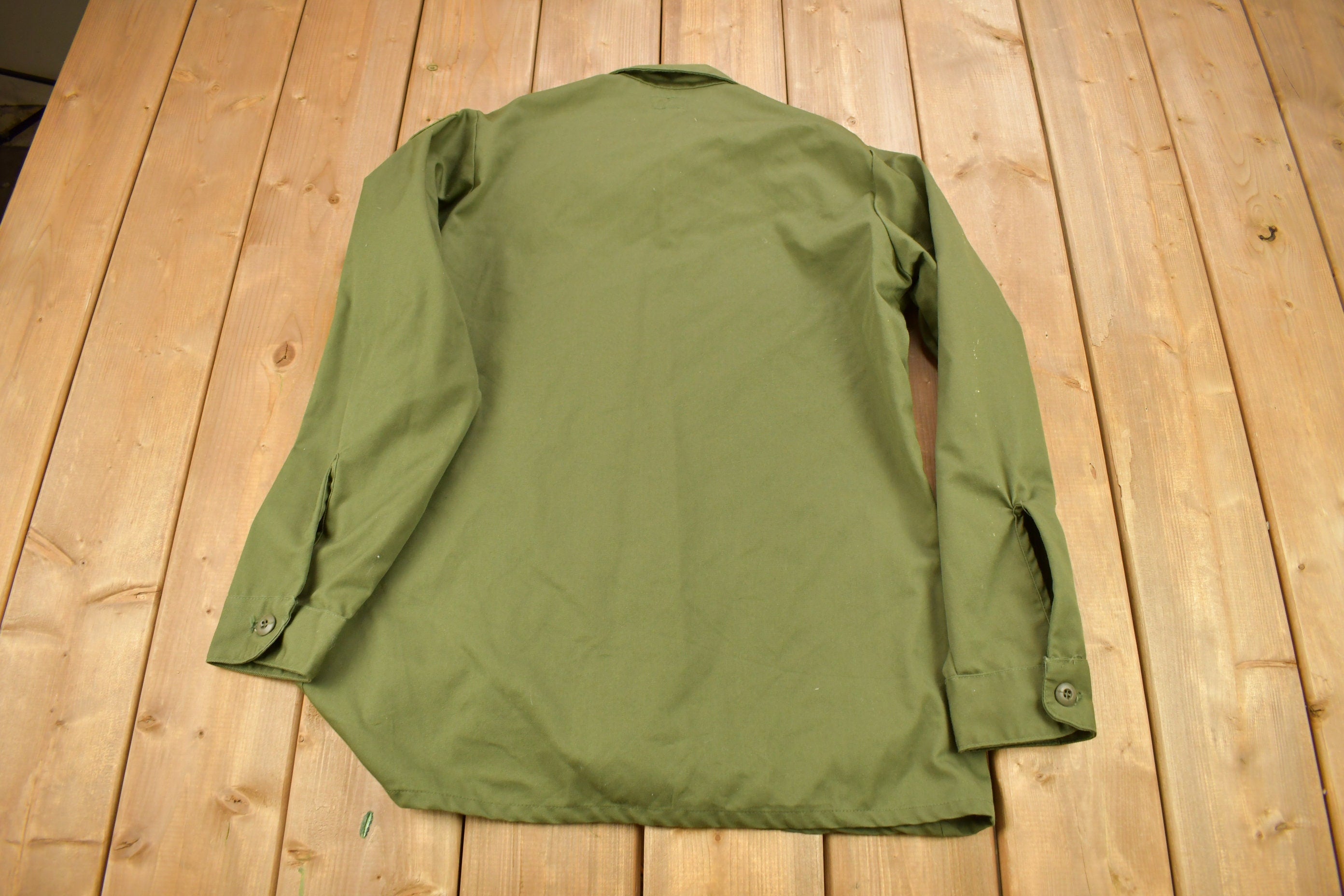 Vintage 1960s US Army Military "Ebling" Button Up Shirt