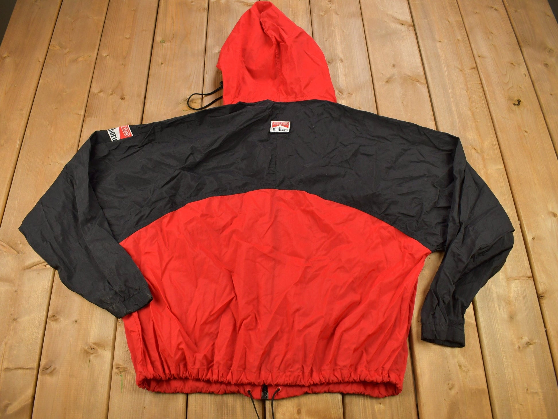 Vintage 1990s Marlboro Adventure Team Color Block Windbreaker Jacket