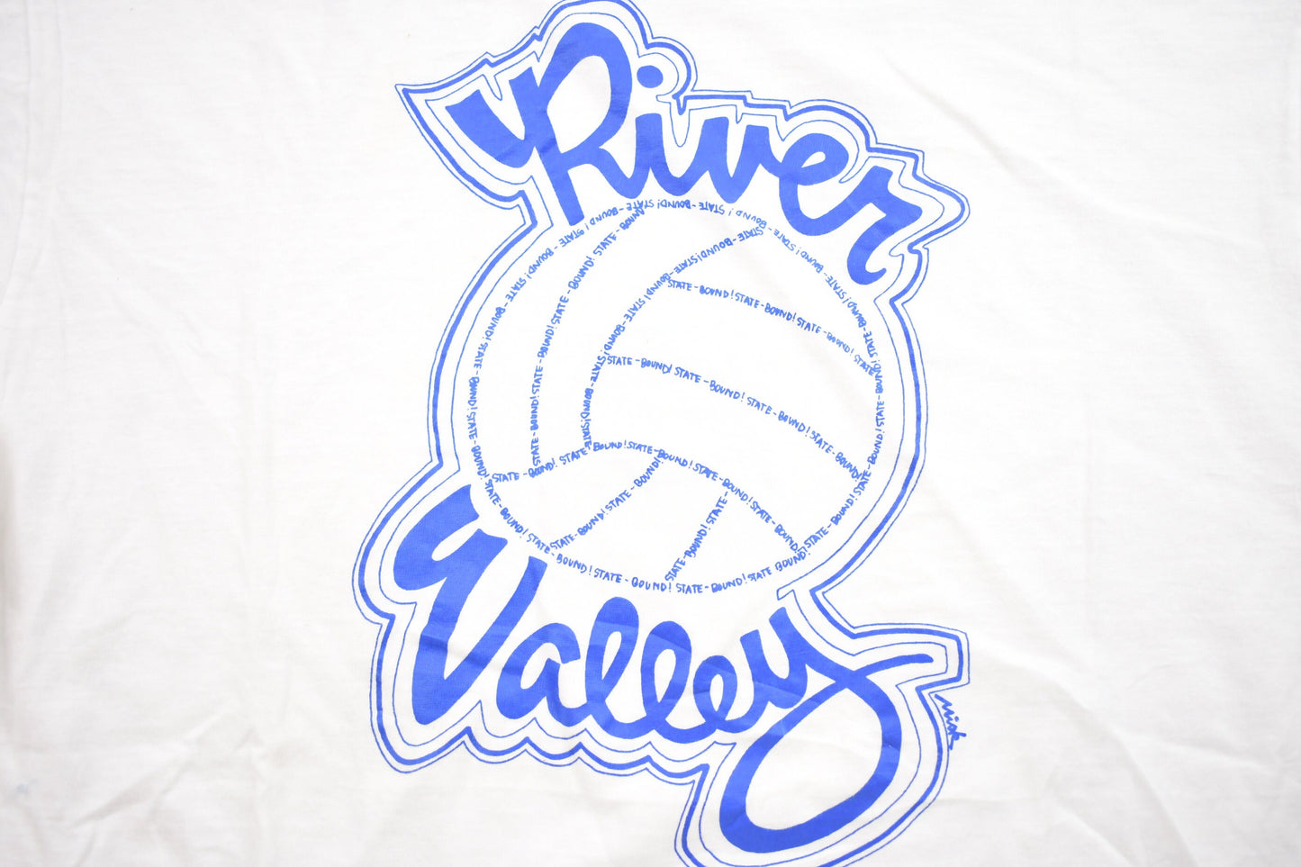 Vintage 1990s River Valley Volleyball Graphic T Shirt / Vintage T Shirt / Streetwear / Rare Vintage / Single Stitch / Made In USA