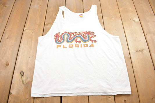 Vintage 1990s Florida Dragon Souvenir Soffe T Shirt / Streetwear / Rare Vintage / Vacation Tee / Travel T Shirt