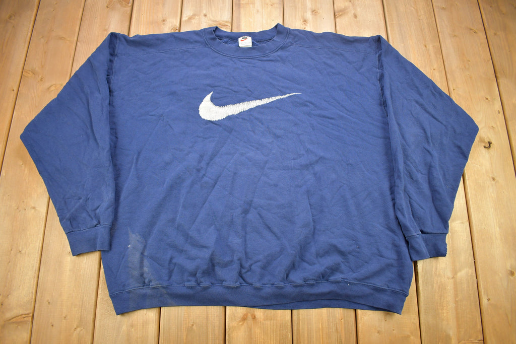 Vintage 1990s Nike Big Swoosh Graphic Crewneck Sweatshirt