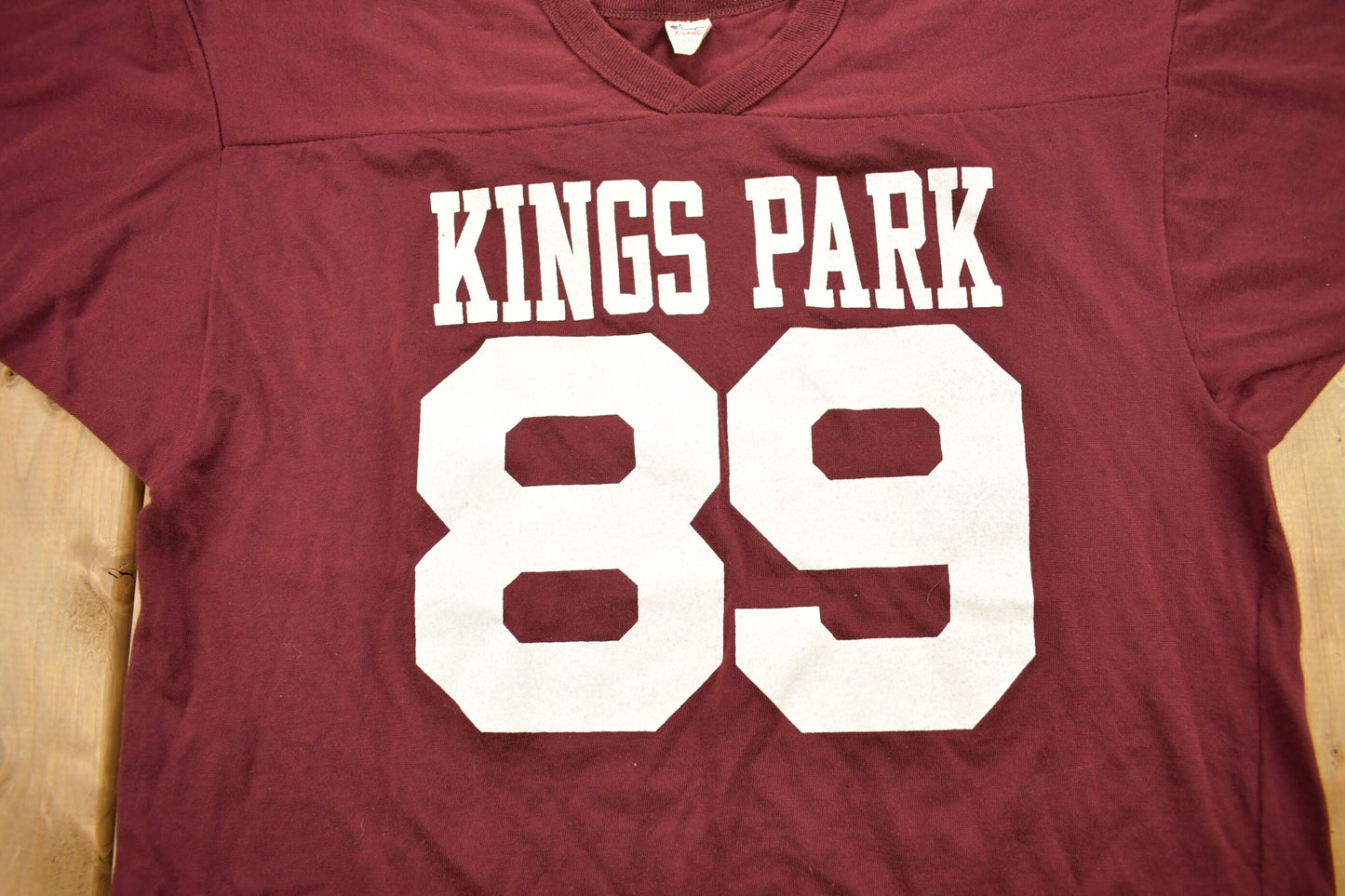 Vintage 1989 Kings Park Barbara Football Jersey Style Champion T Shirt / Vintage T Shirt / 80s Champion / Single Stitch / Made In USA