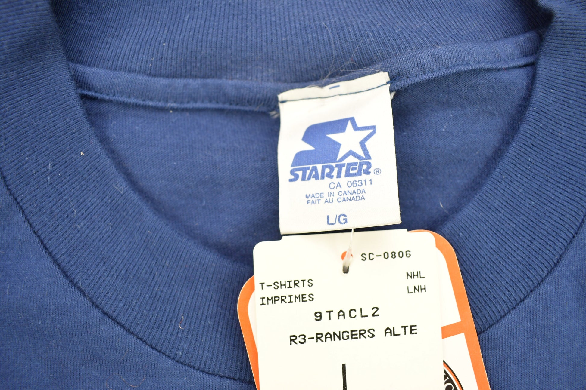 Vintage 1990s Deadstock New York Rangers NHL Starter T-Shirt