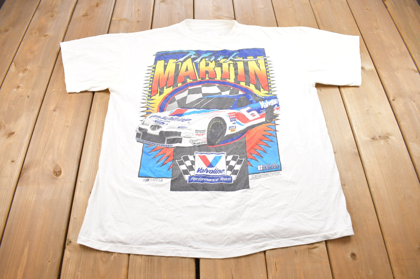 Vintage 1990s Mark Martin Nascar Graphic T Shirt / Vintage T Shirt / Streetwear / Rare Vintage / Made In USA / American Vintage