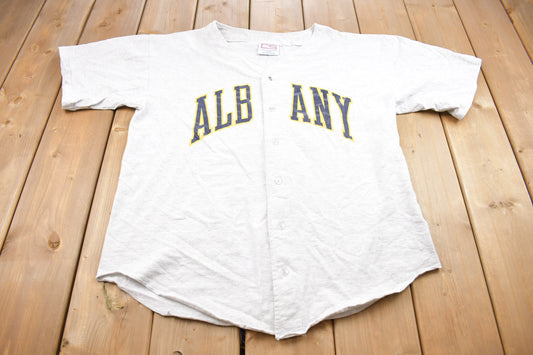 Vintage 1990s Albany Baseball Jersey T Shirt / Vintage T Shirt / Streetwear / Rare Vintage / Single Stitch / Made In USA