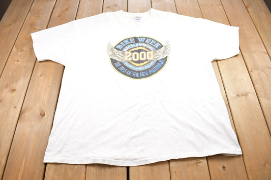 Vintage 2000 Bike Week Myrtle Beach Graphic T Shirt / Large Clothing / Streetwear / Rare Vintage / Single Stitch / Made In USA