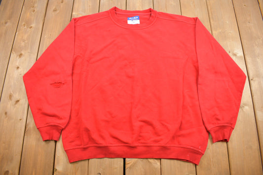 Vintage 1990s Russell Pluma Athletics Blank Crewneck Sweatshirt / 90s Basic Crewneck / Made In USA / Athleisure / Streetwear / 90s Blank