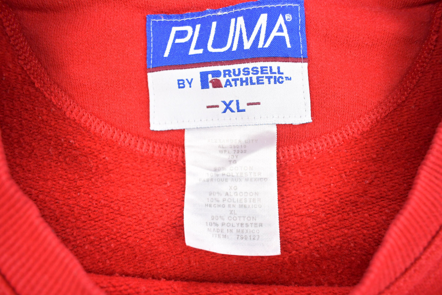 Vintage 1990s Russell Pluma Athletics Blank Crewneck Sweatshirt / 90s Basic Crewneck / Made In USA / Athleisure / Streetwear / 90s Blank