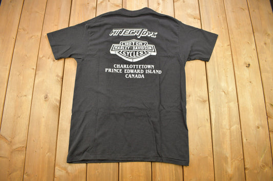 Vintage 1990s Harley Davidson Charlottetown Prince Edward Island T-Shirt