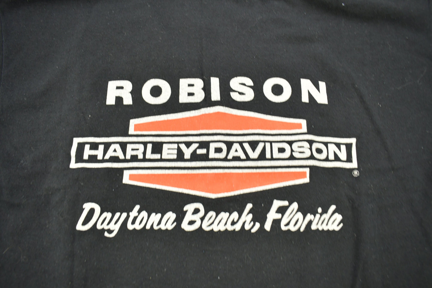 Vintage 1990s Robinson's Harley Davidson Daytona Beach Florida V-Neck T-Shirt