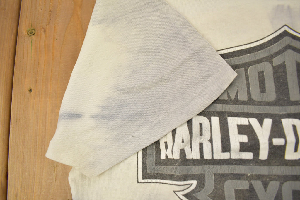 Vintage 1980s Barne's Harley Davidson Of Tampa Florida tie Dye T-Shirt